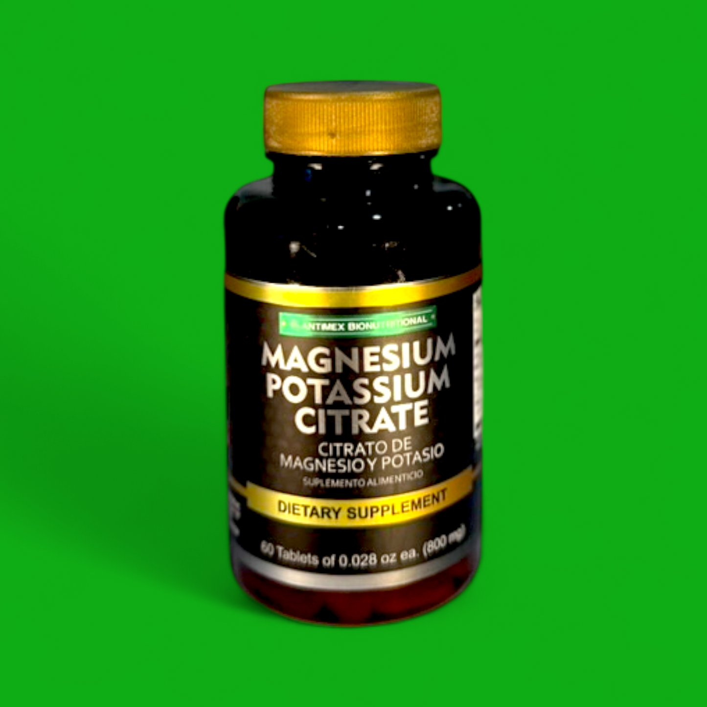 MAGNESIUM POTASSIUM CITRATE 60 TABLETS 800 MG. PLANTIMEX