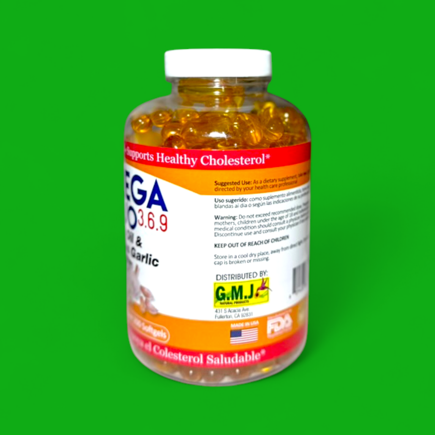 OMEGA CON AJO 3-6-9 ODORLESS 200 SOFTGELS (GMJ)
