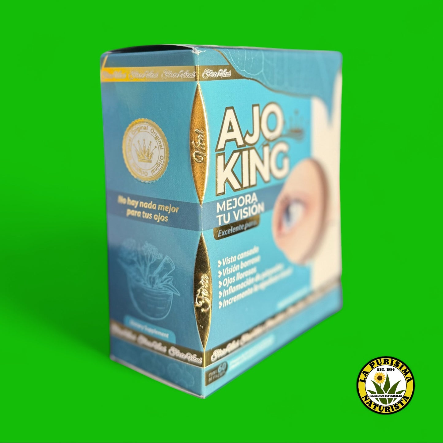 AJO KING MEJORA TU VISION 2 FRASCOS CON 30 CAPS C/U
