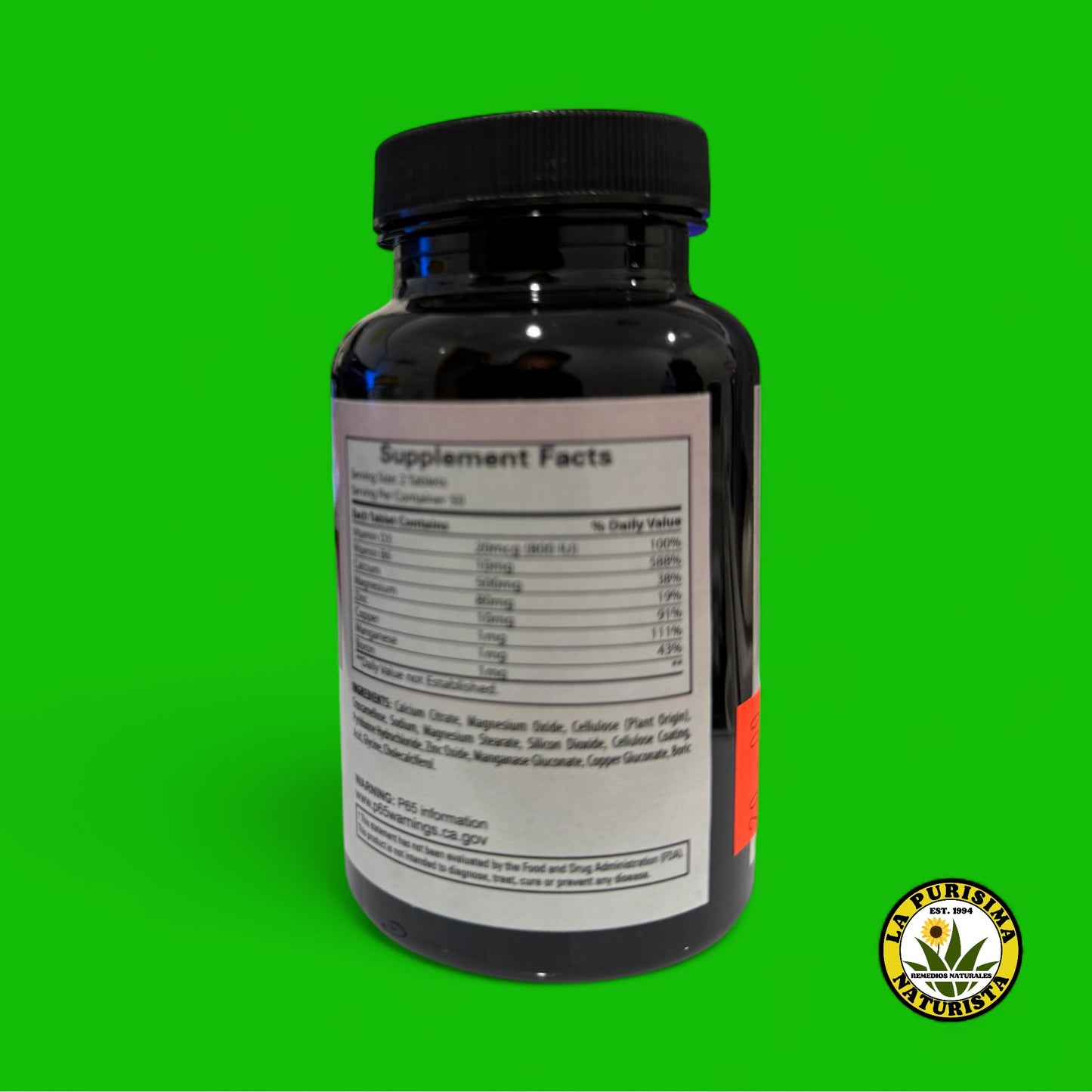 MAGNESIO CALCIO Y ZINC (MULTIBENEFICIOS) 100 TABLETS 1000 MG PER SERVING
