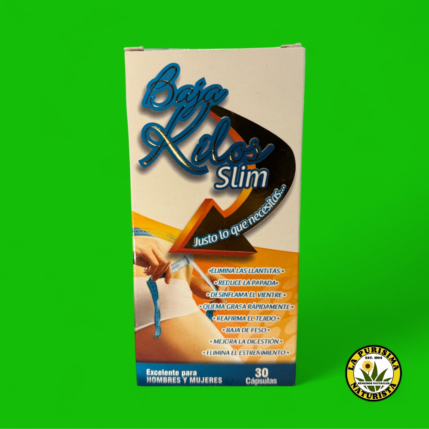 BAJA KILOS SLIM PARA HOMBRES Y MUJERES 30 CAPSULAS