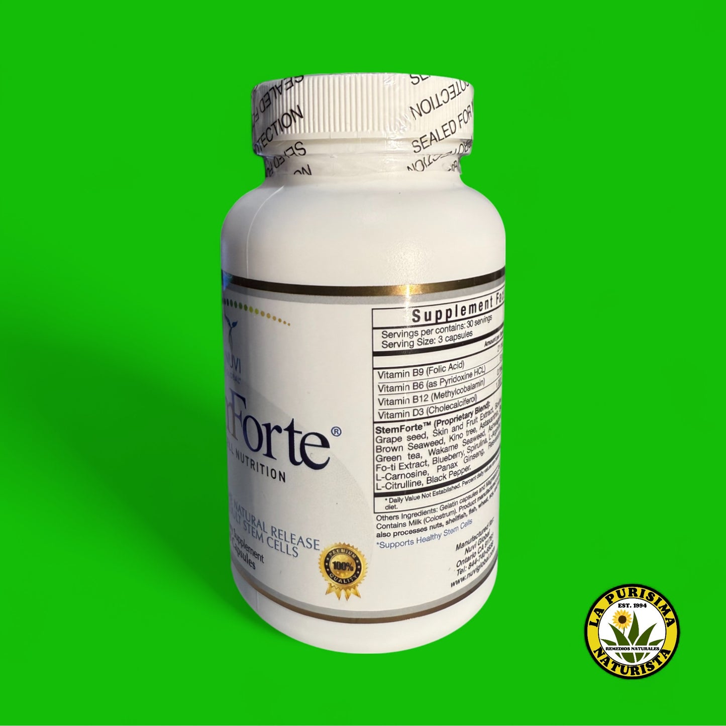 STEMFORTE STEM CELL NUTRITION ADULT STEM CELLS 90 CAPSULES