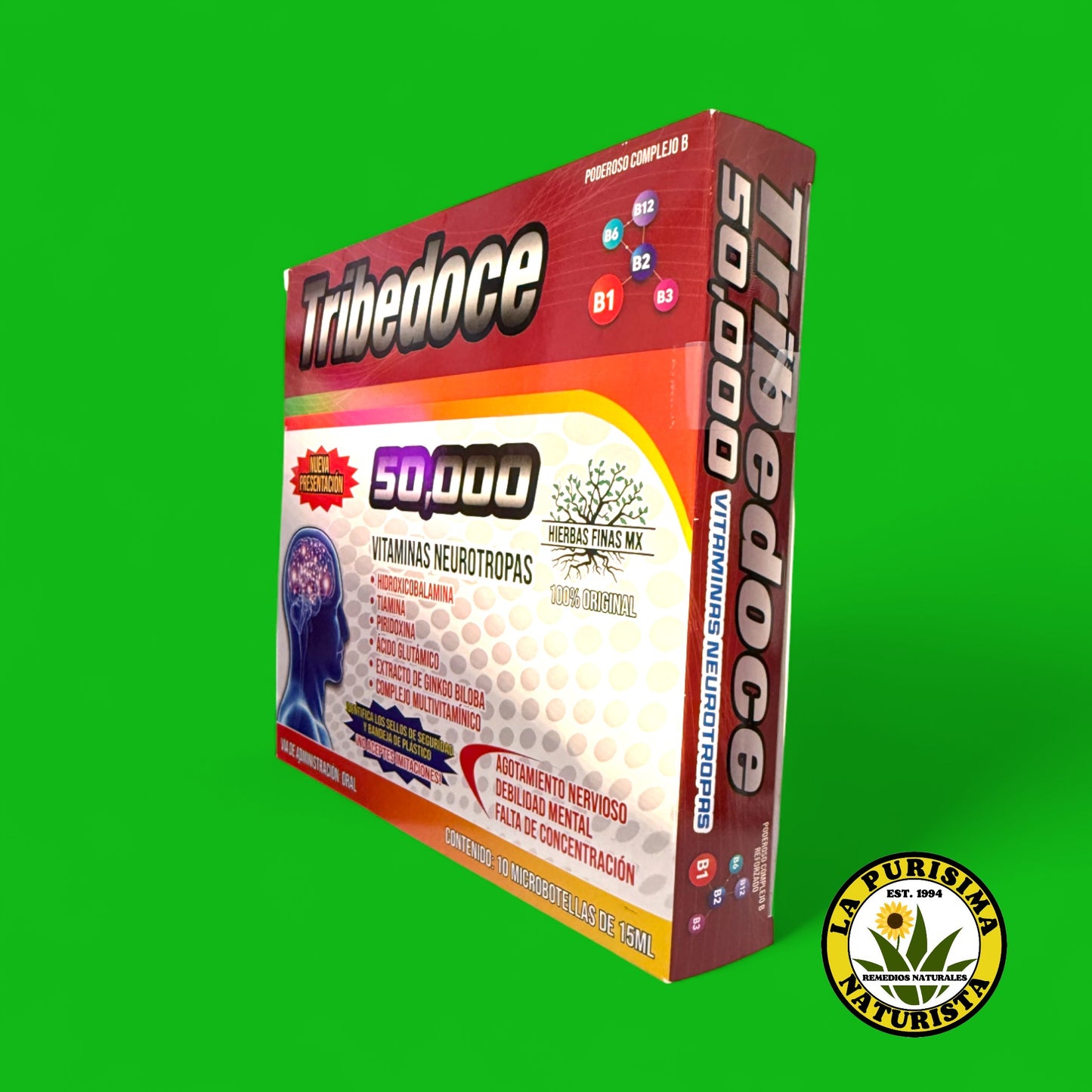 TRIBEDOCE 50,000 VITAMINAS NEUROTROPAS 10 MICROBOTELLAS DE 15ML