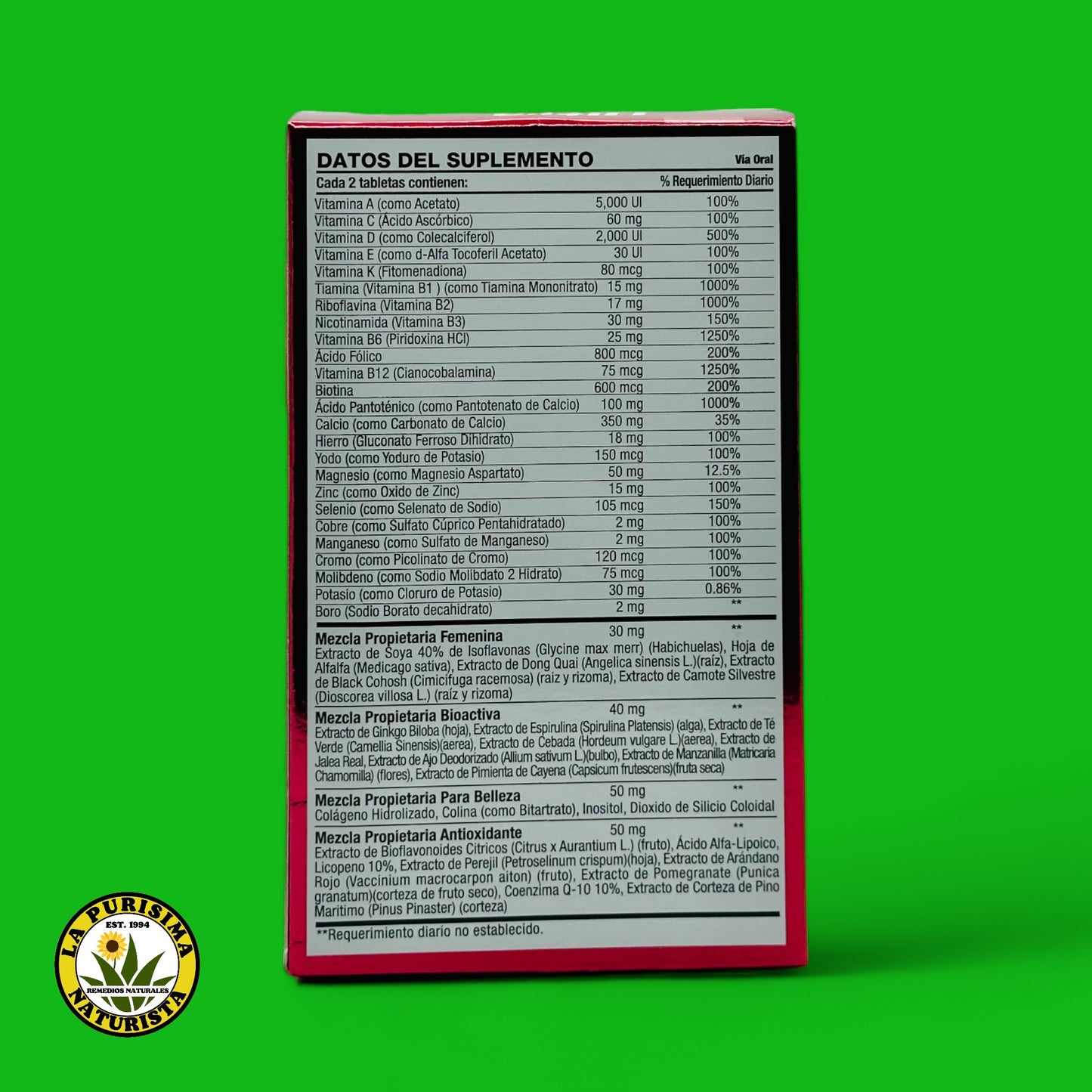 ULT- RA DOCE+ PLEX ME GA WOMAN+ CAJA CON 50 TABLETAS