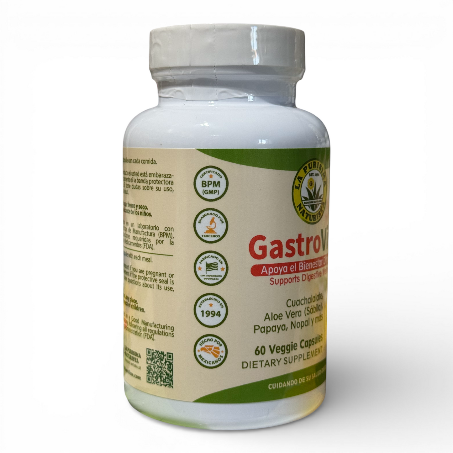 GastroVida Apoyo Para el Bienestar Digestivo 60 Veggie Caps