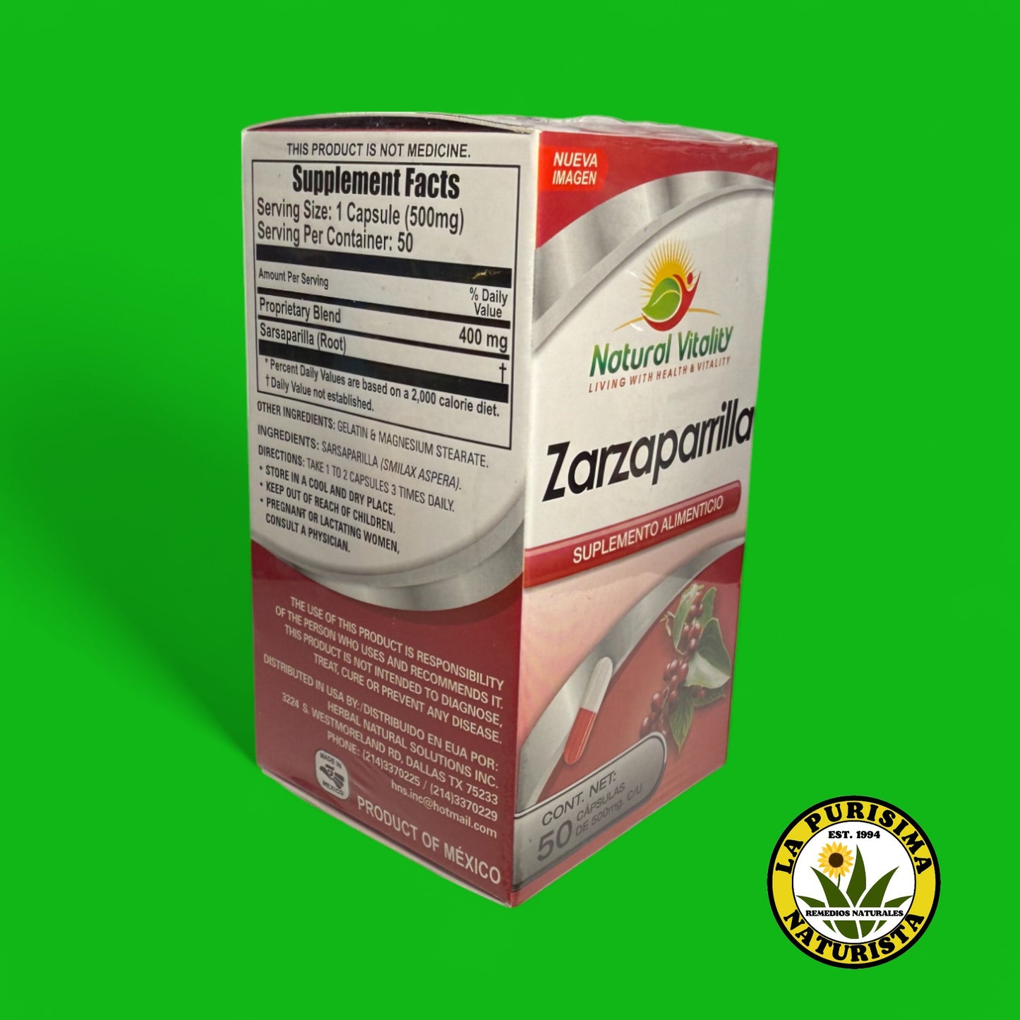 SARSAPARRILLA 50 CAPS NATURAL VITALITY