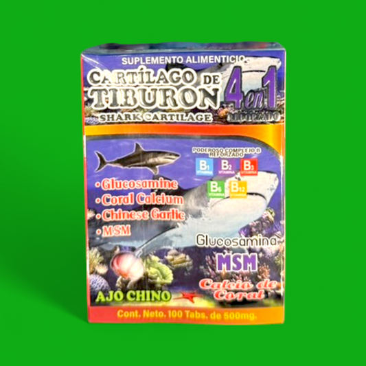 CARTILAGO DE TIBURON 4 EN 1, 100 Tabs