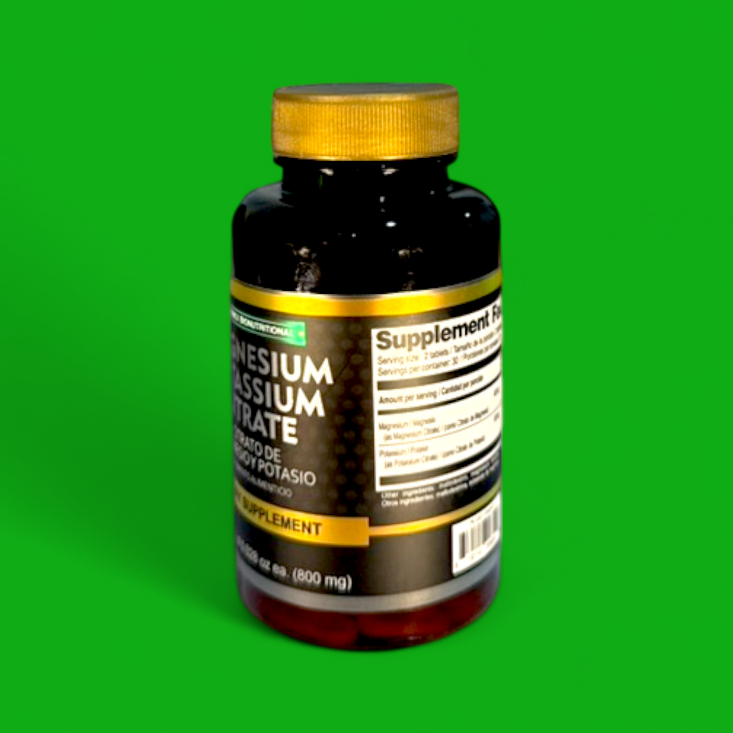 MAGNESIUM POTASSIUM CITRATE 60 TABLETS 800 MG. PLANTIMEX