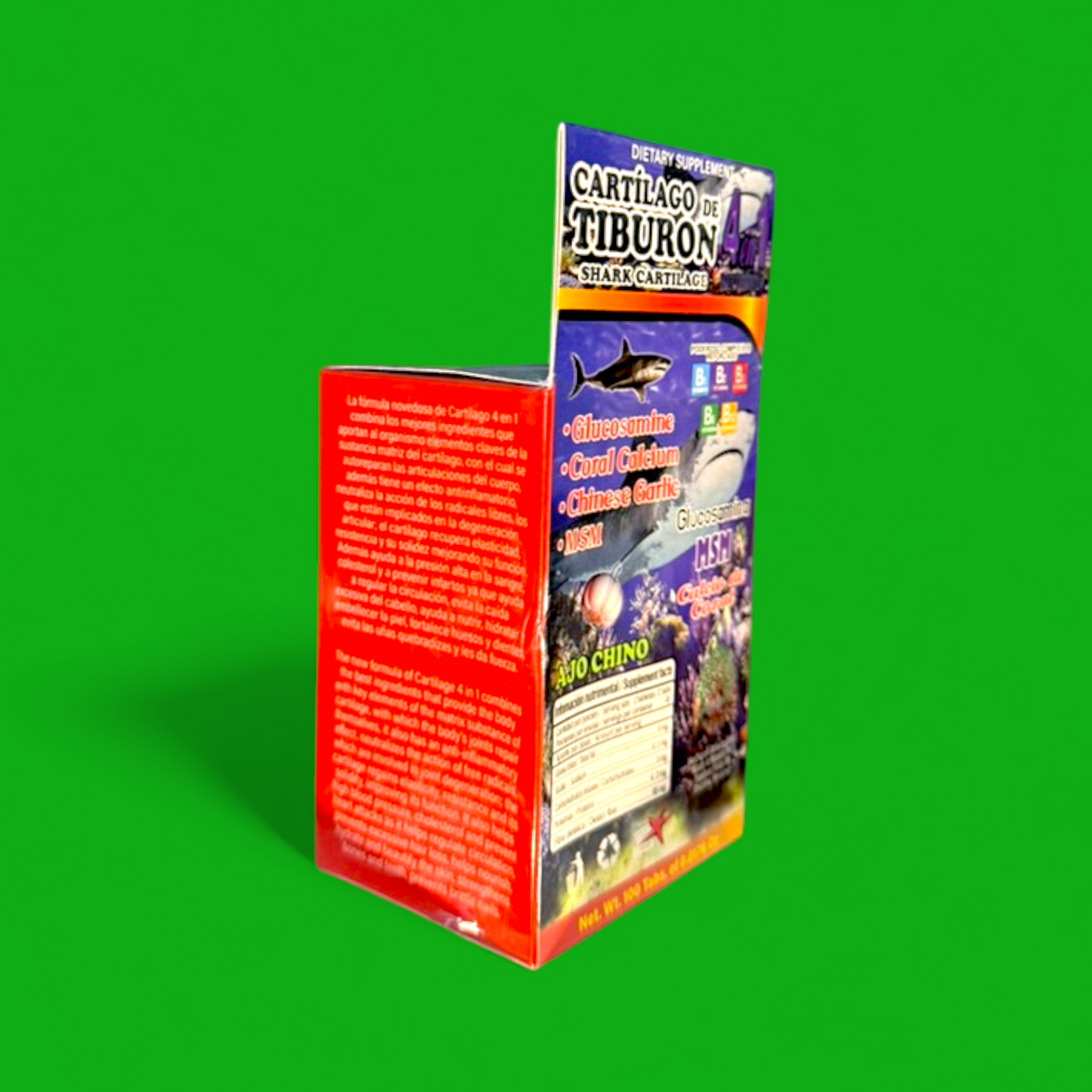 CARTILAGO DE TIBURON 4 EN 1, 100 Tabs