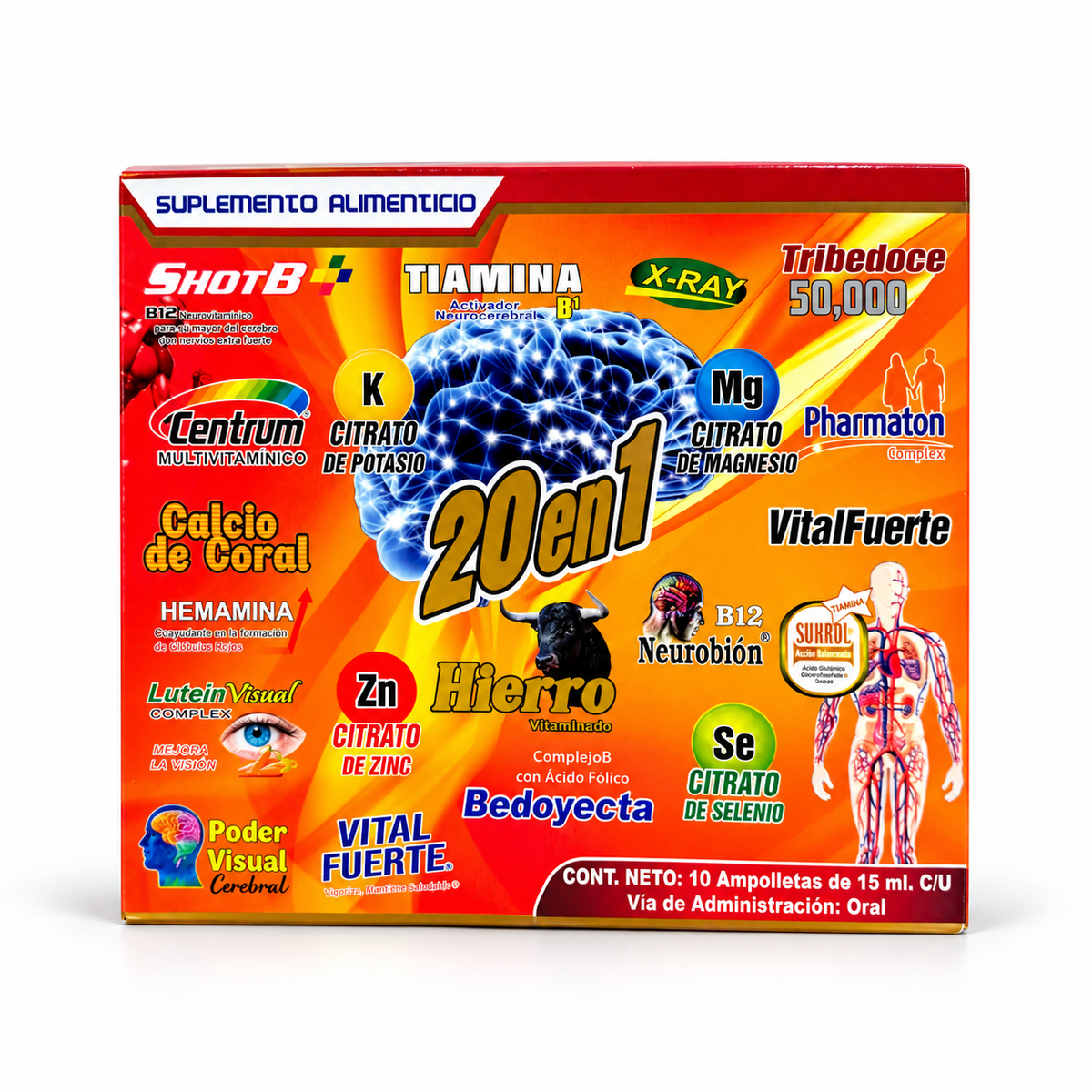 20 en 1 Ampolletas 15 ml