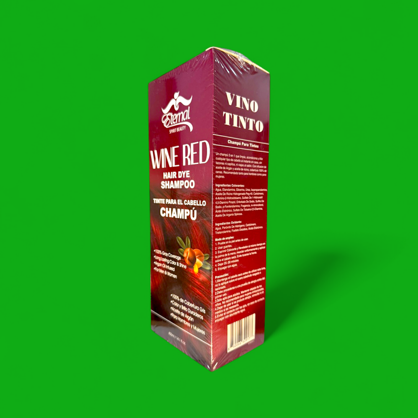 ETERNAL HAIR DYE SHAMPOO WINE RED 400 ML.