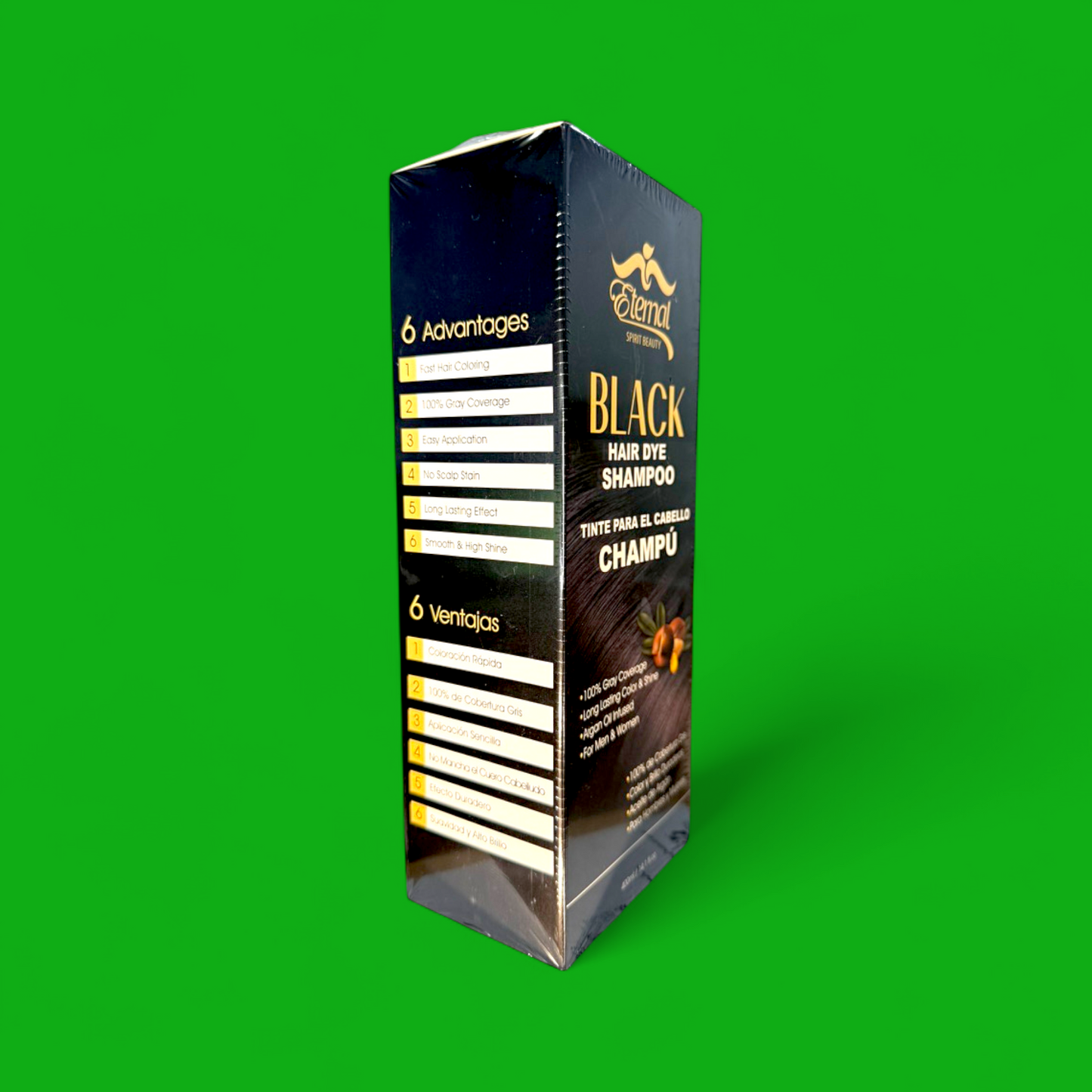 ETERNAL HAIR DYE SHAMPOO BLACK 400 ML.