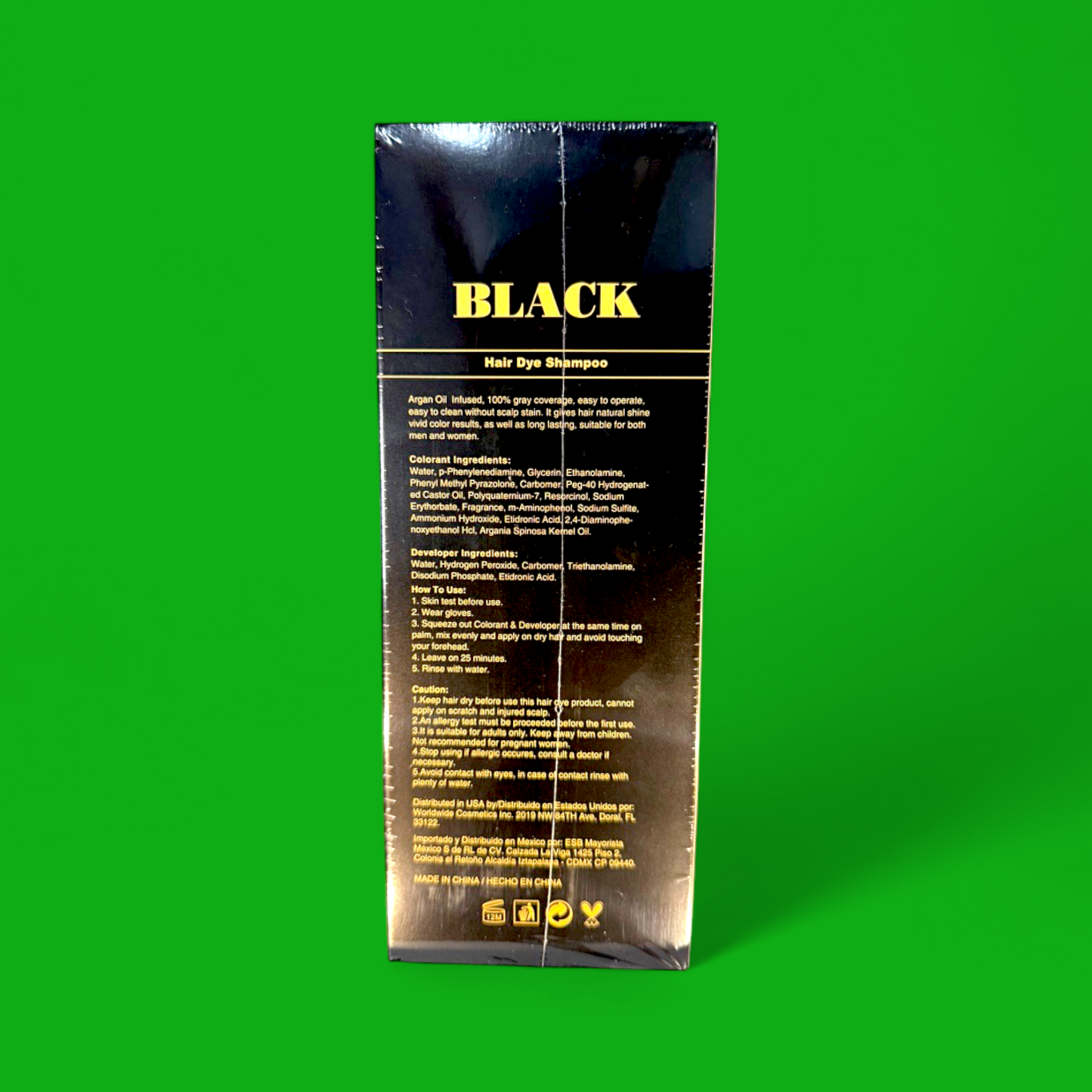 ETERNAL HAIR DYE SHAMPOO BLACK 400 ML.