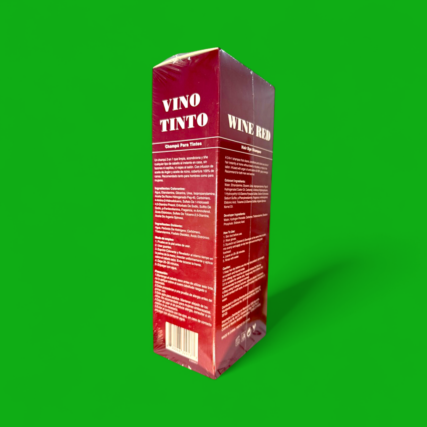 ETERNAL HAIR DYE SHAMPOO WINE RED 400 ML.