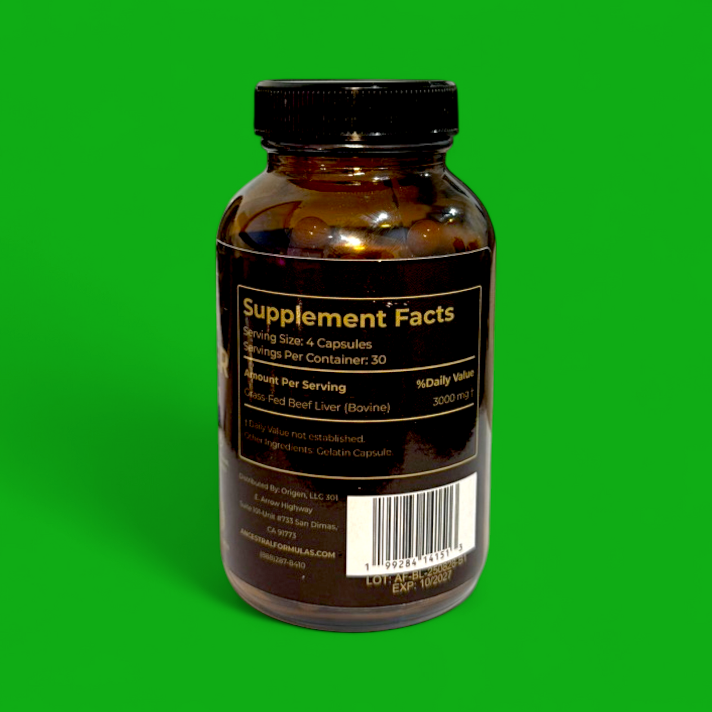 GRASS-FED BEEF LIVER 750 MG. 120 CAPSULES