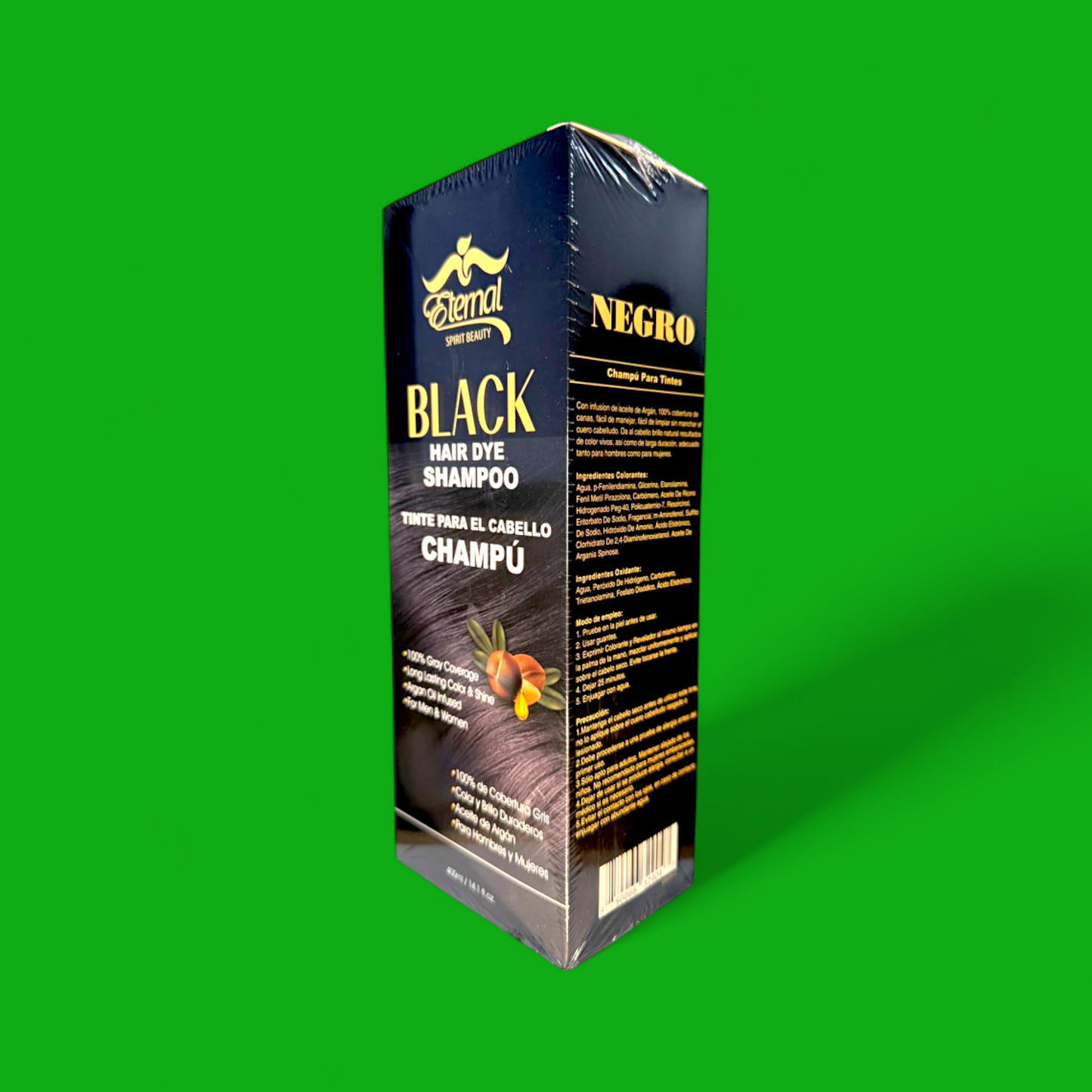 ETERNAL HAIR DYE SHAMPOO BLACK 400 ML.