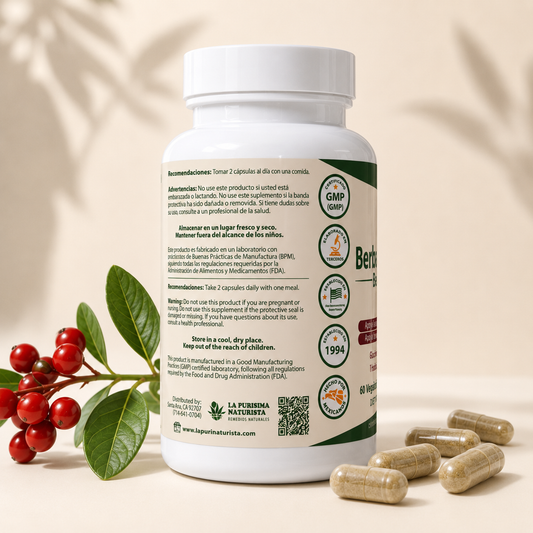 Berberine HCl 1200 mg – Metabolismo Saludable – 60 Veggie Caps