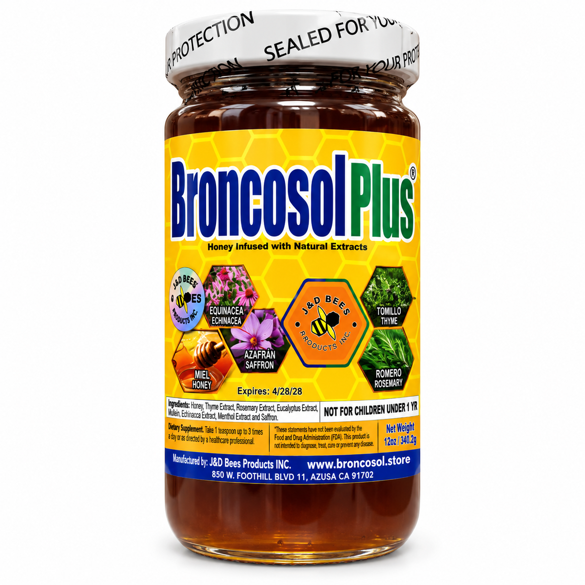 Broncosol Plus Miel Jarabe 12 oz