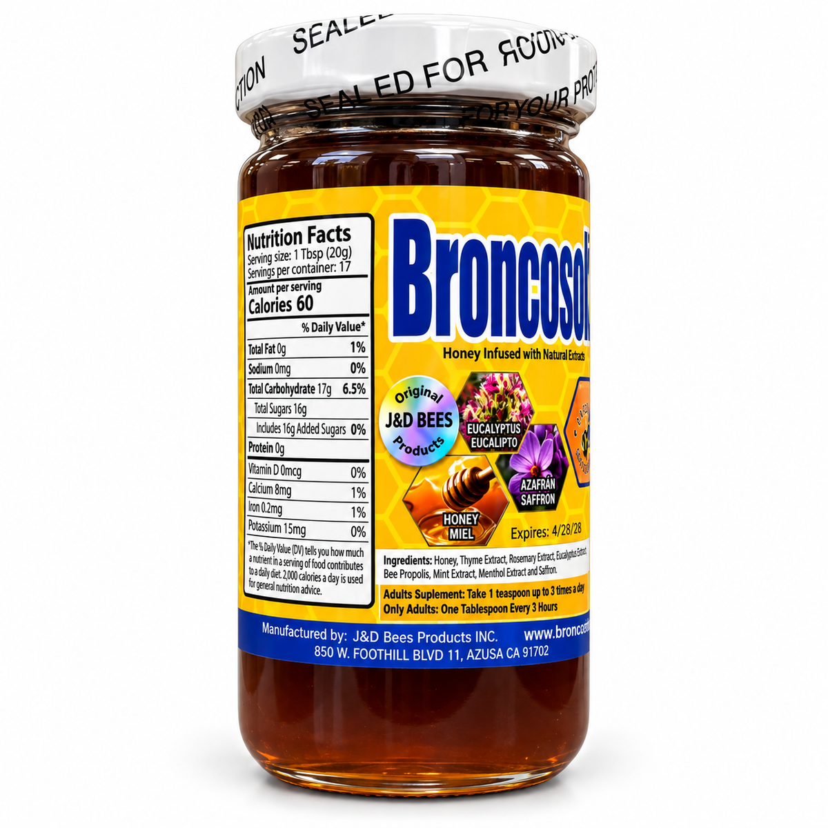 Broncosol Plus Miel Jarabe 12 oz