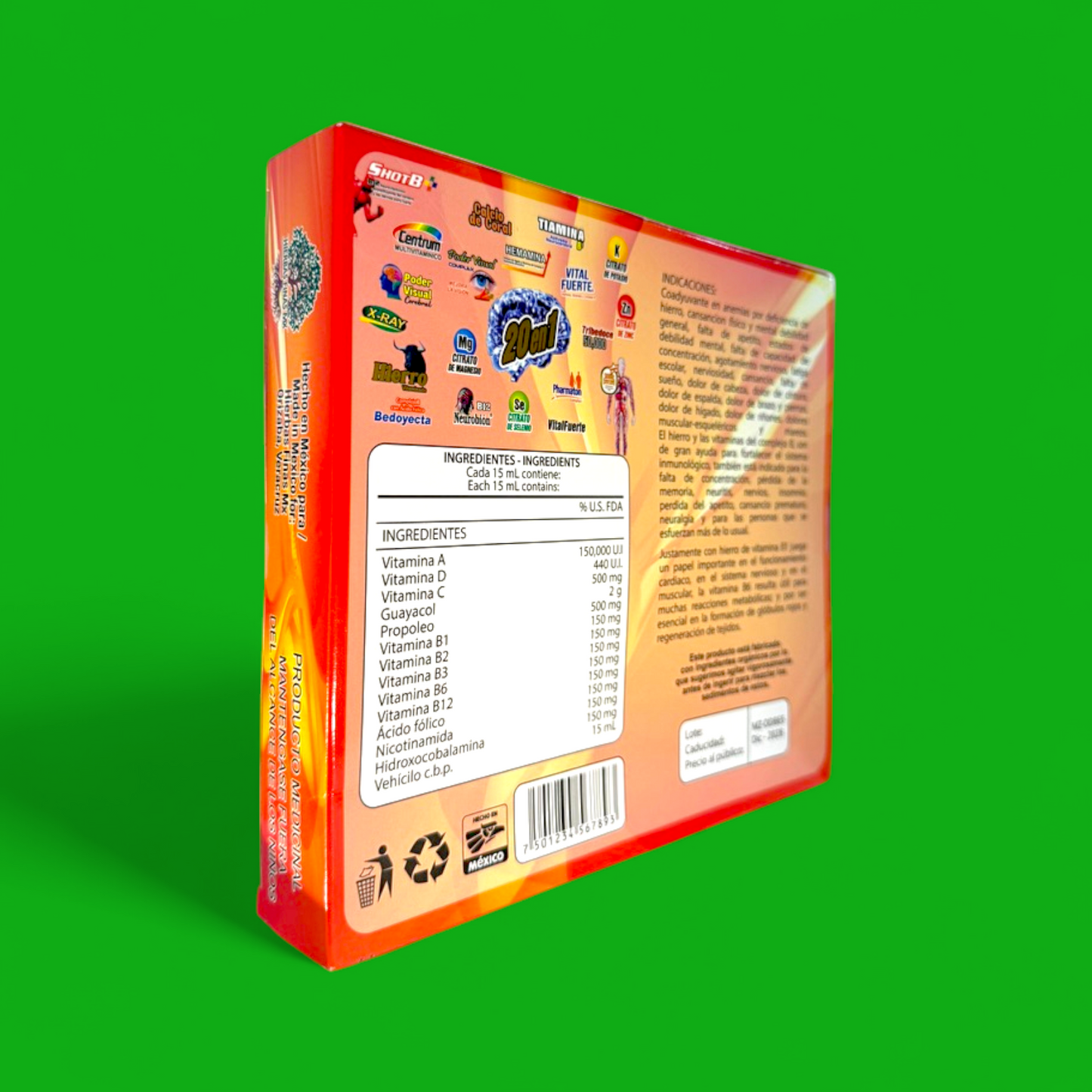 20 EN 1 10 AMPOLLETAS DE 15 ML