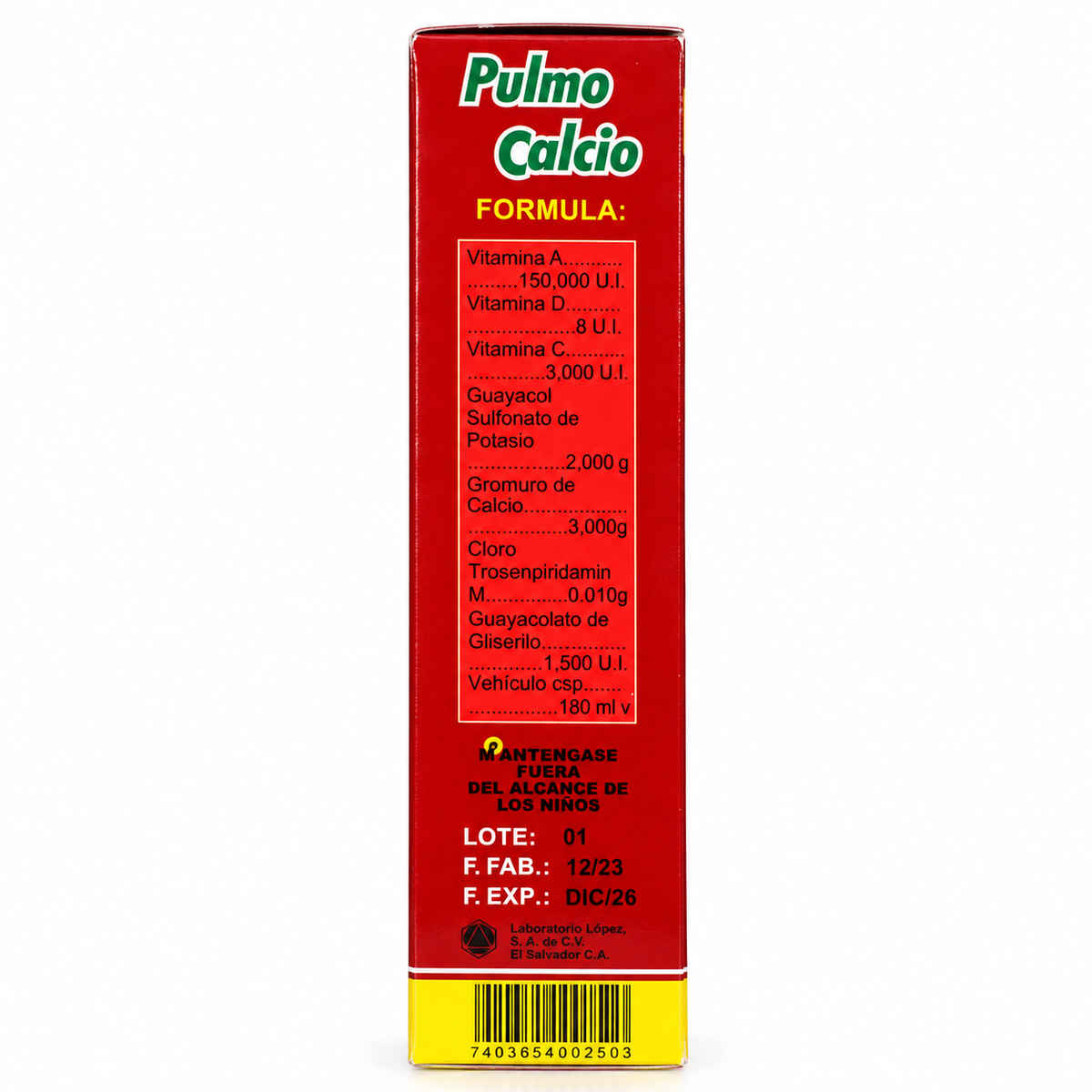 Calcio Vitaminado Líquido 180 ml