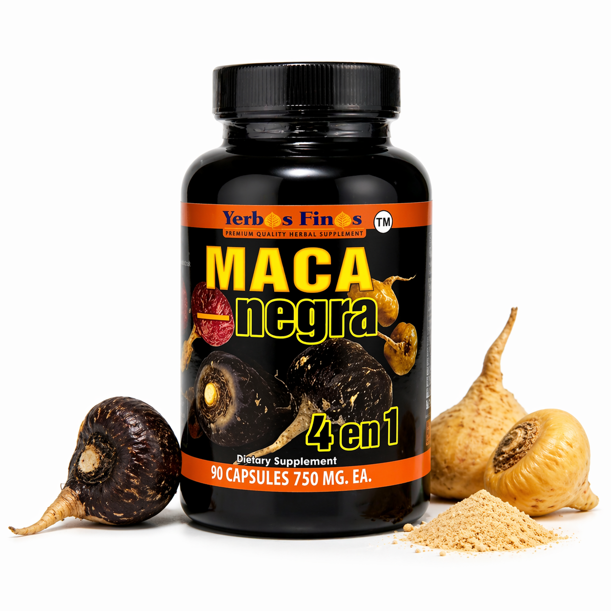 Maca Negra 4 en 1 – Bienestar Natural 60 Cápsulas