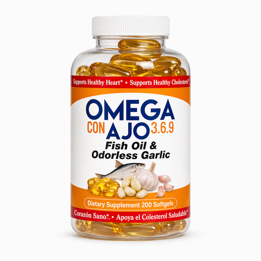 Omega con Ajo 3-6-9 200 Softgels