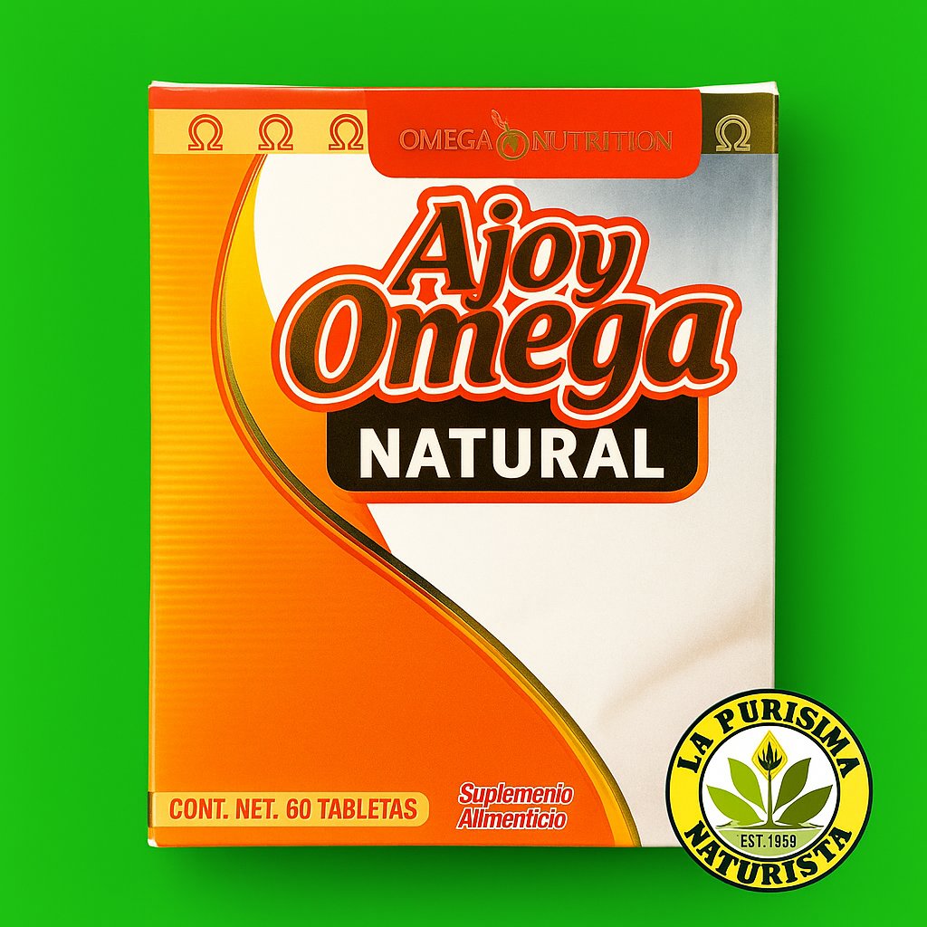 Ajo y Omega Natural – 2 Frascos (60 Cápsulas)