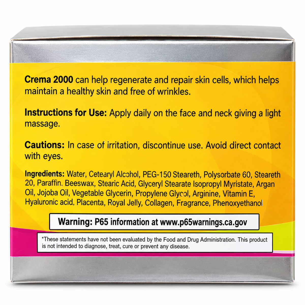 Crema Facial 2000 Hidratante 4 oz