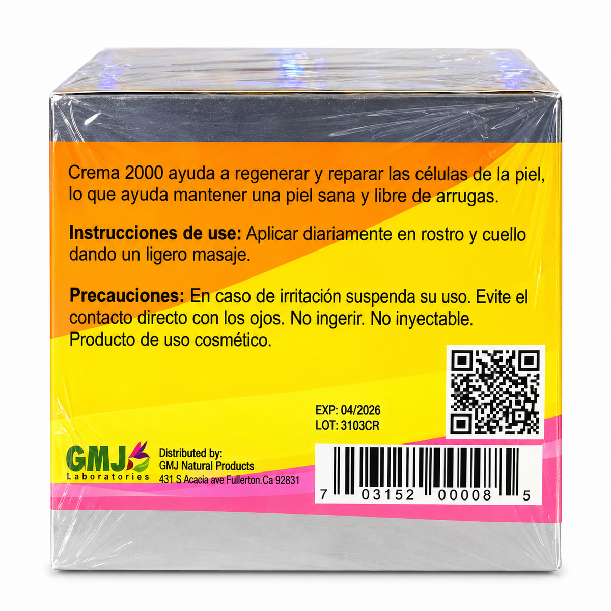 Crema Facial 2000 Hidratante 4 oz