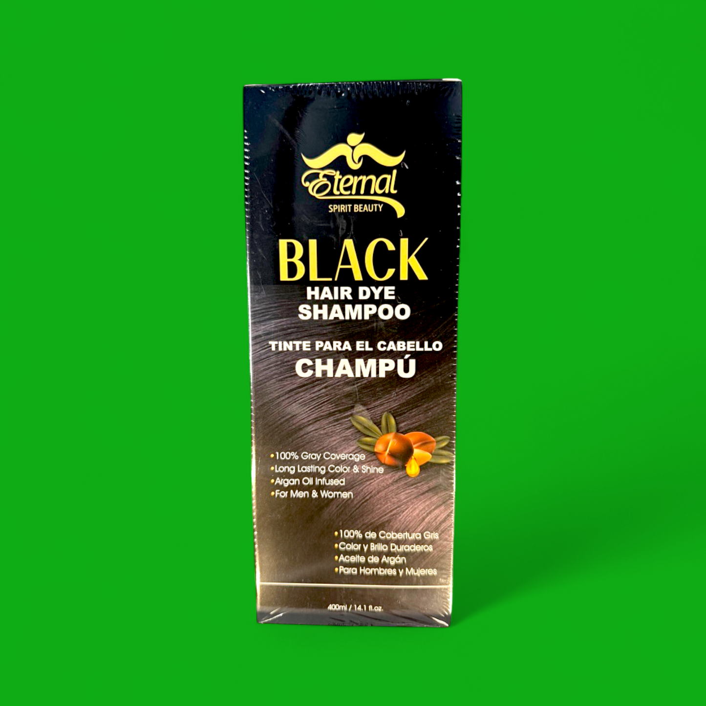 ETERNAL HAIR DYE SHAMPOO BLACK 400 ML.