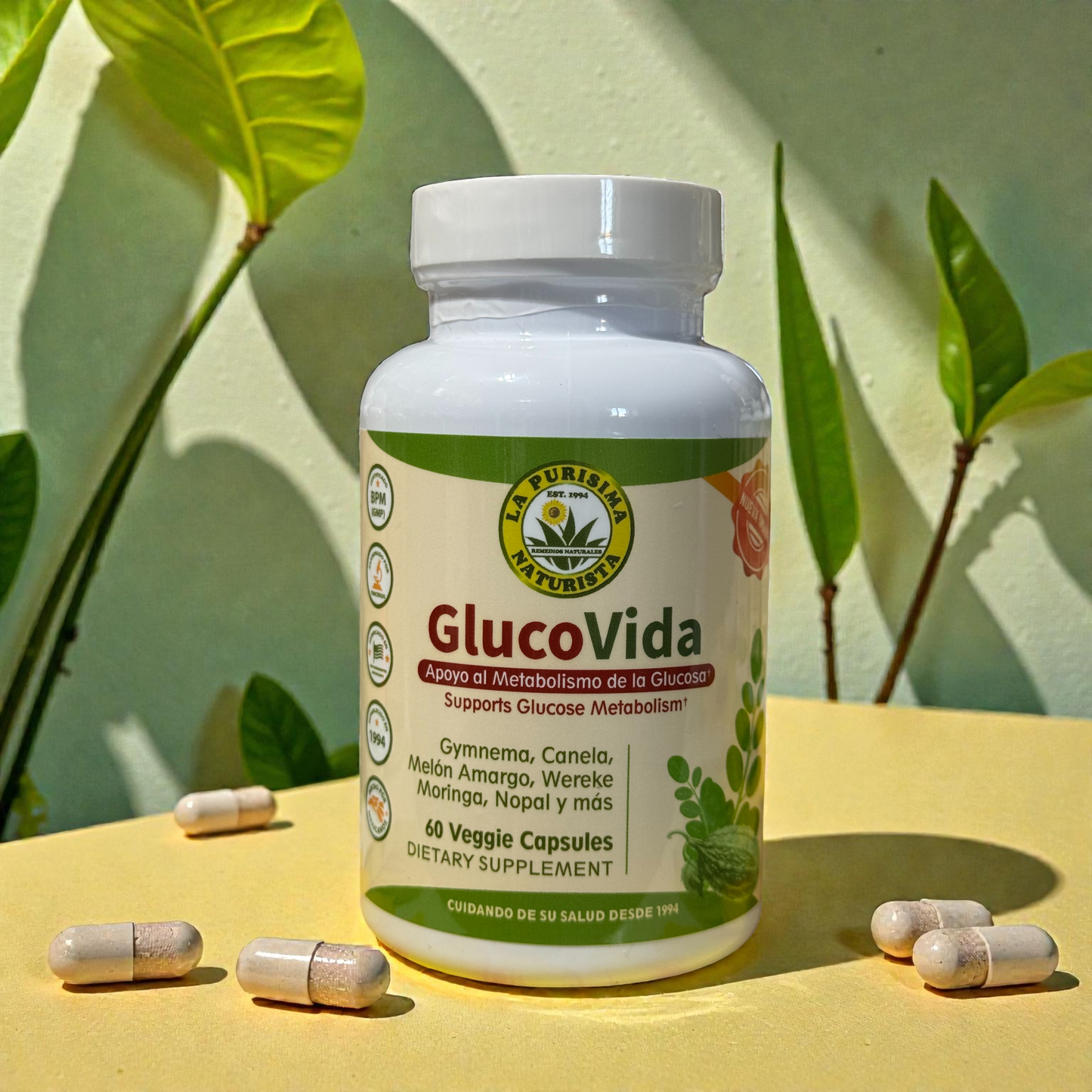 GlucoVida – Apoyo al Metabolismo de la Glucosa 60 Veggie Caps