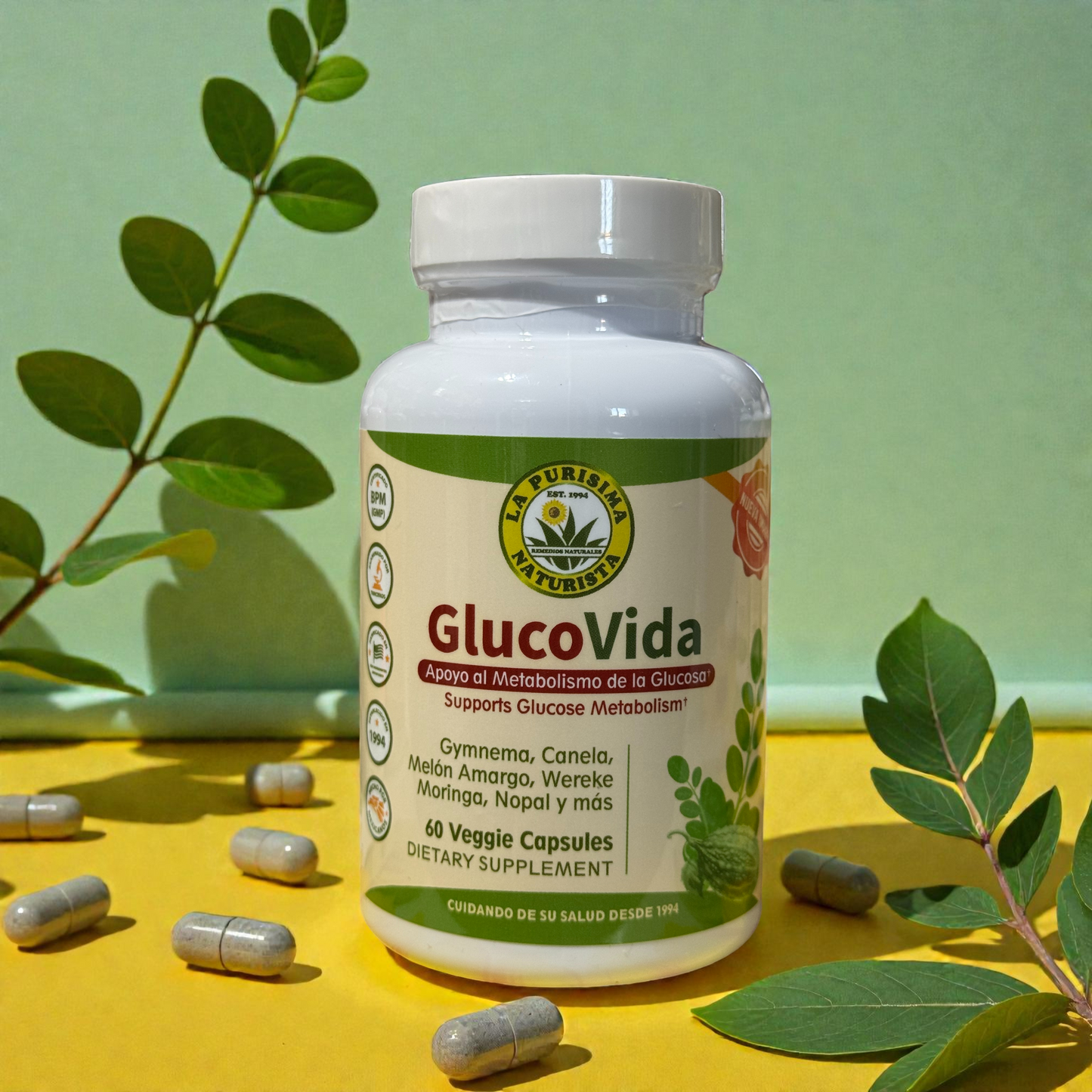 GlucoVida – Apoyo al Metabolismo de la Glucosa 60 Veggie Caps
