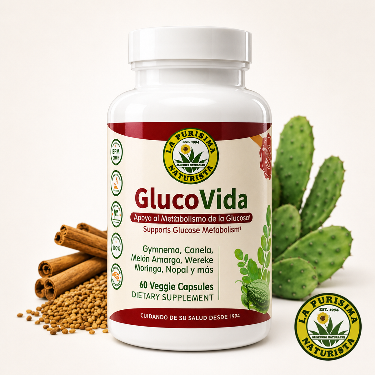 GlucoVida – Bienestar Metabólico 60 Cápsulas