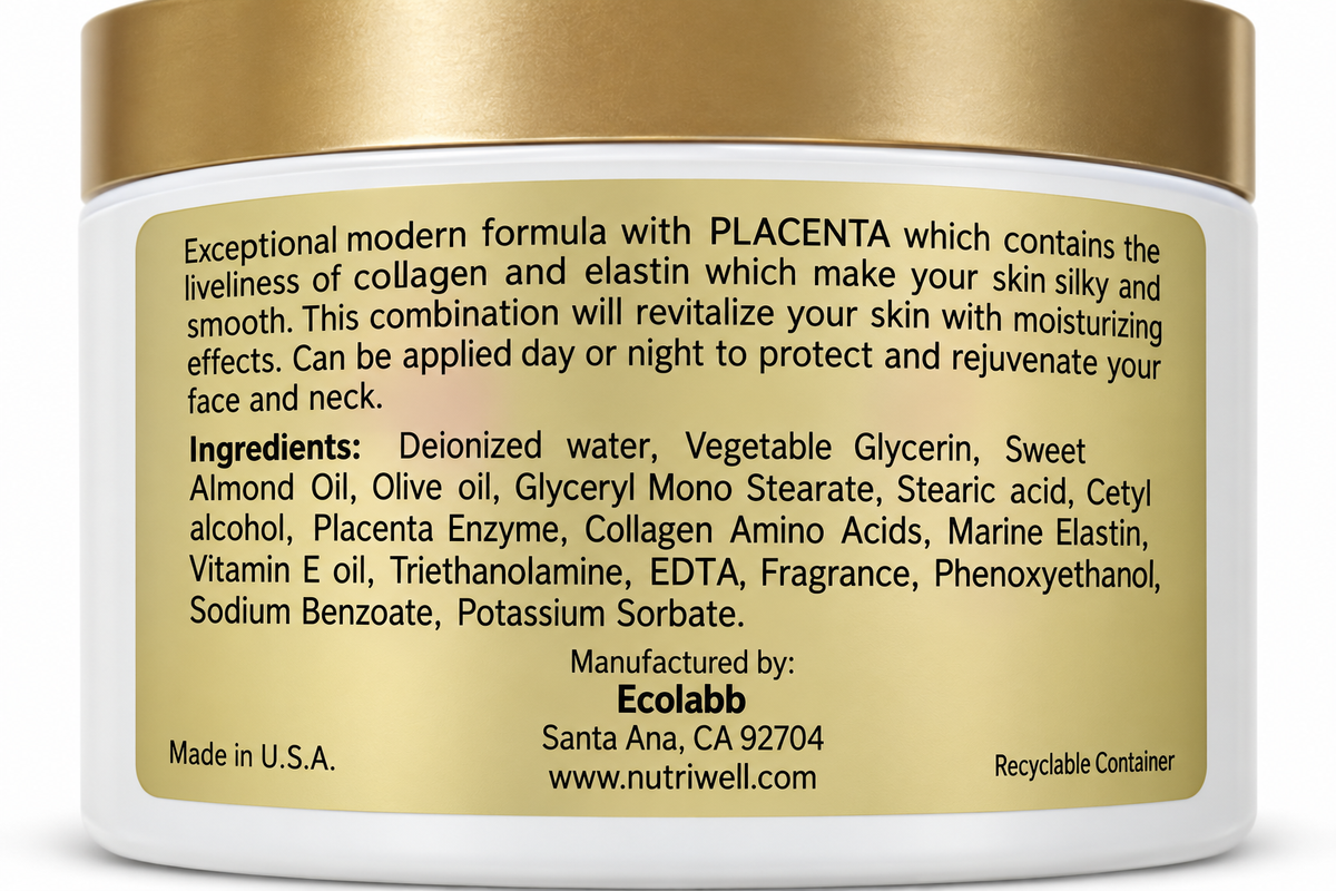Placenta Gold Moisture Cream 8 oz