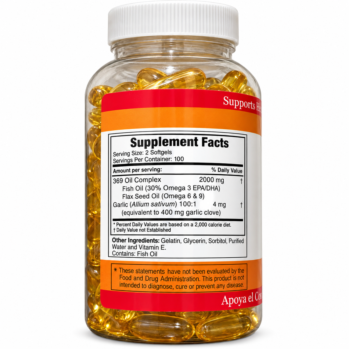 Omega con Ajo 3-6-9 200 Softgels