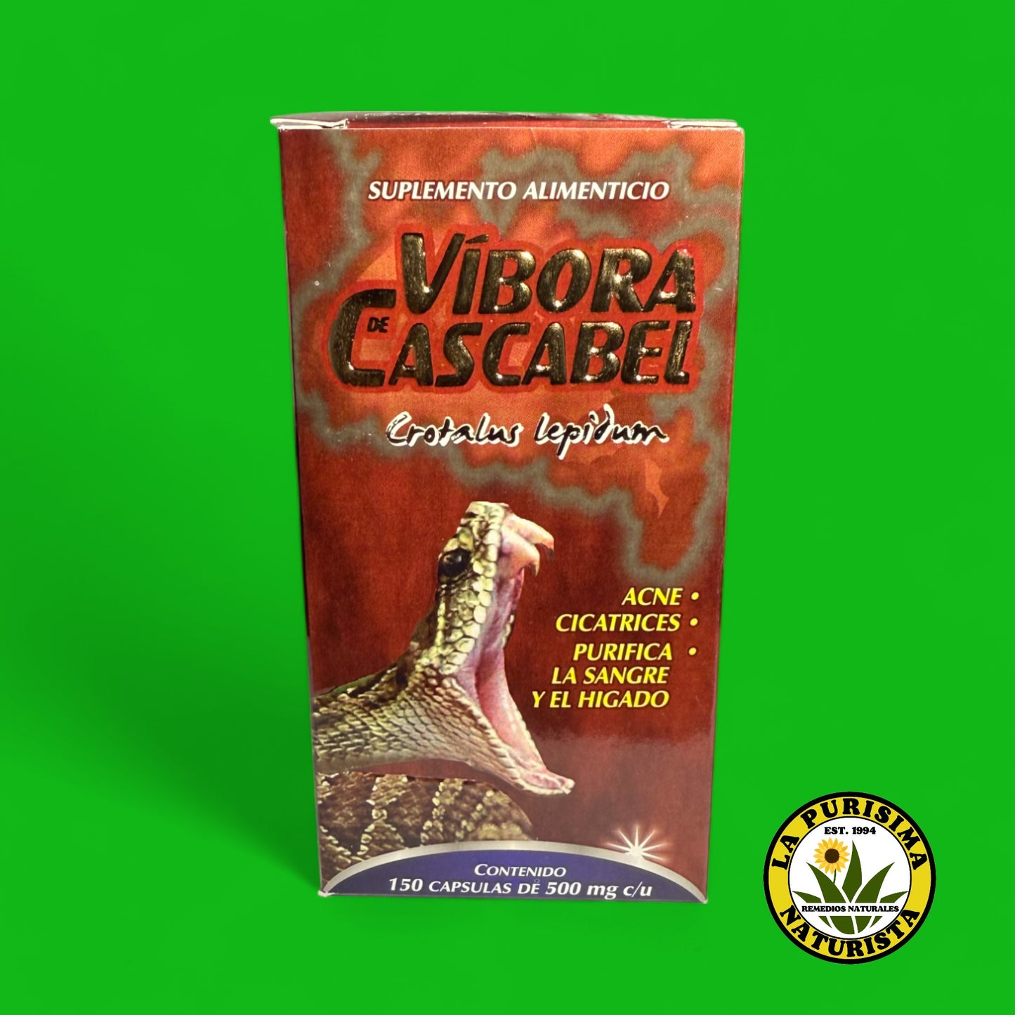 CAPSULAS DE VIBORA DE CASCABEL 150 CAPS