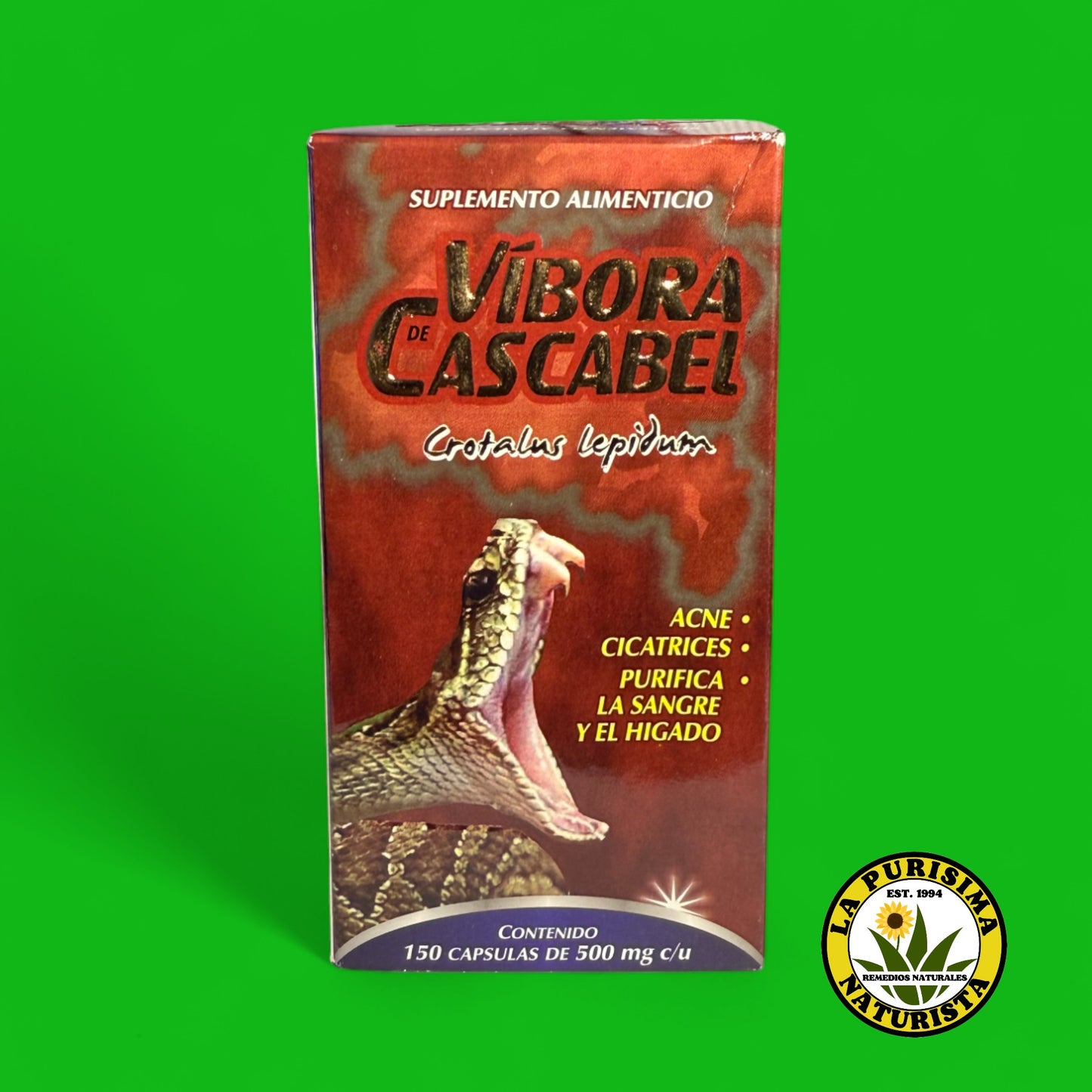 CAPSULAS DE VIBORA DE CASCABEL 150 CAPS