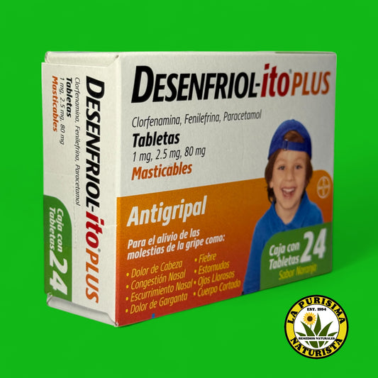 DESENFRIOLITO PLUS ANTIGRIPAL PARA NIÑOS CON 24 TABLETAS