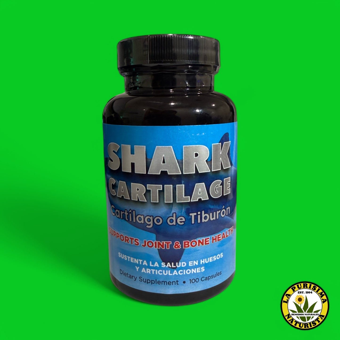 SHARK CARTILAGE 100 CAPSULES (CÁPSULAS DE CARTÍLAGO DE TIBURÓN)