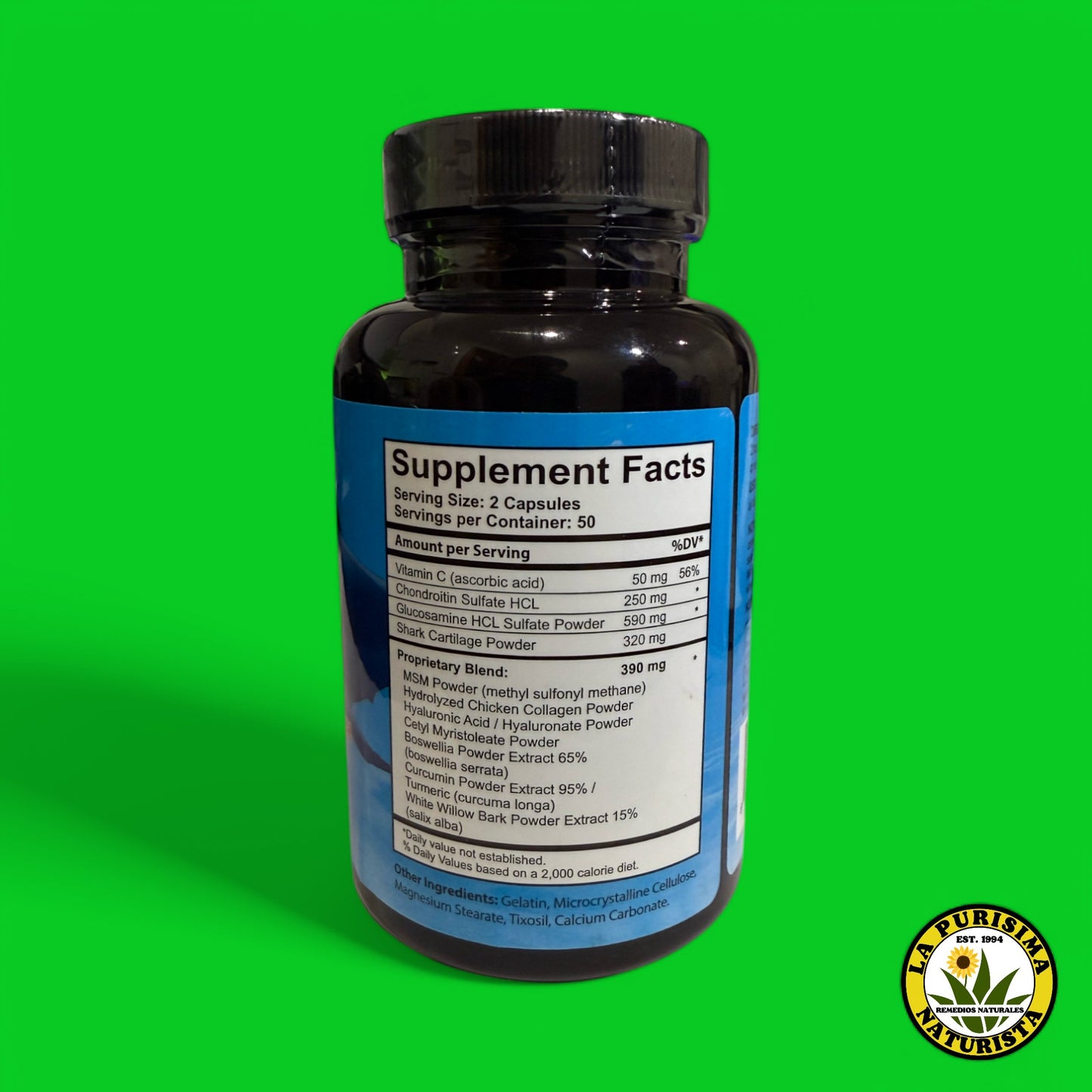 SHARK CARTILAGE 100 CAPSULES (CÁPSULAS DE CARTÍLAGO DE TIBURÓN)