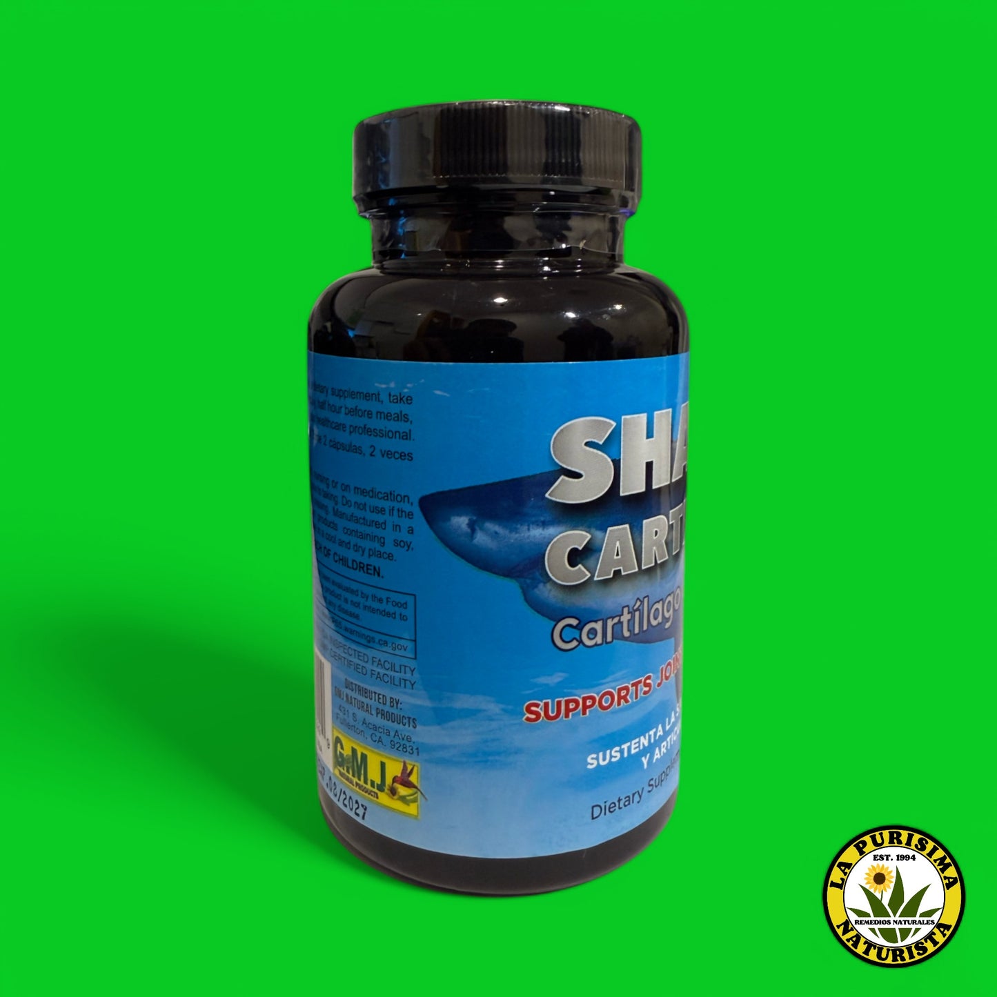 SHARK CARTILAGE 100 CAPSULES (CÁPSULAS DE CARTÍLAGO DE TIBURÓN)