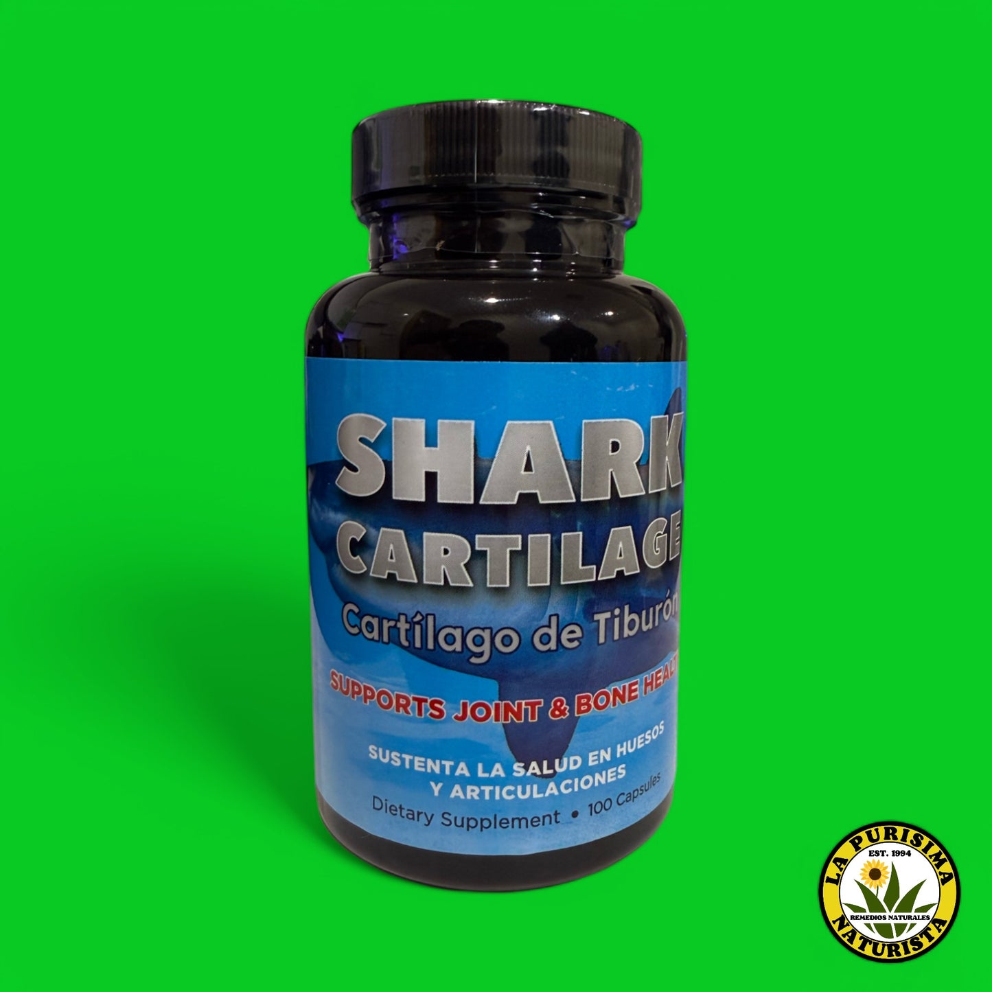 SHARK CARTILAGE 100 CAPSULES (CÁPSULAS DE CARTÍLAGO DE TIBURÓN)