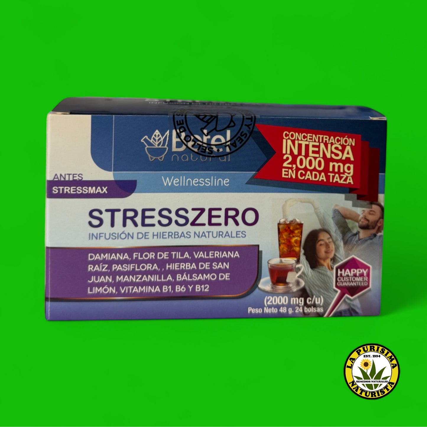 STRESSZERO INFUSION DE HIERBAS NATURALES 24 BOLSITAS DE TE