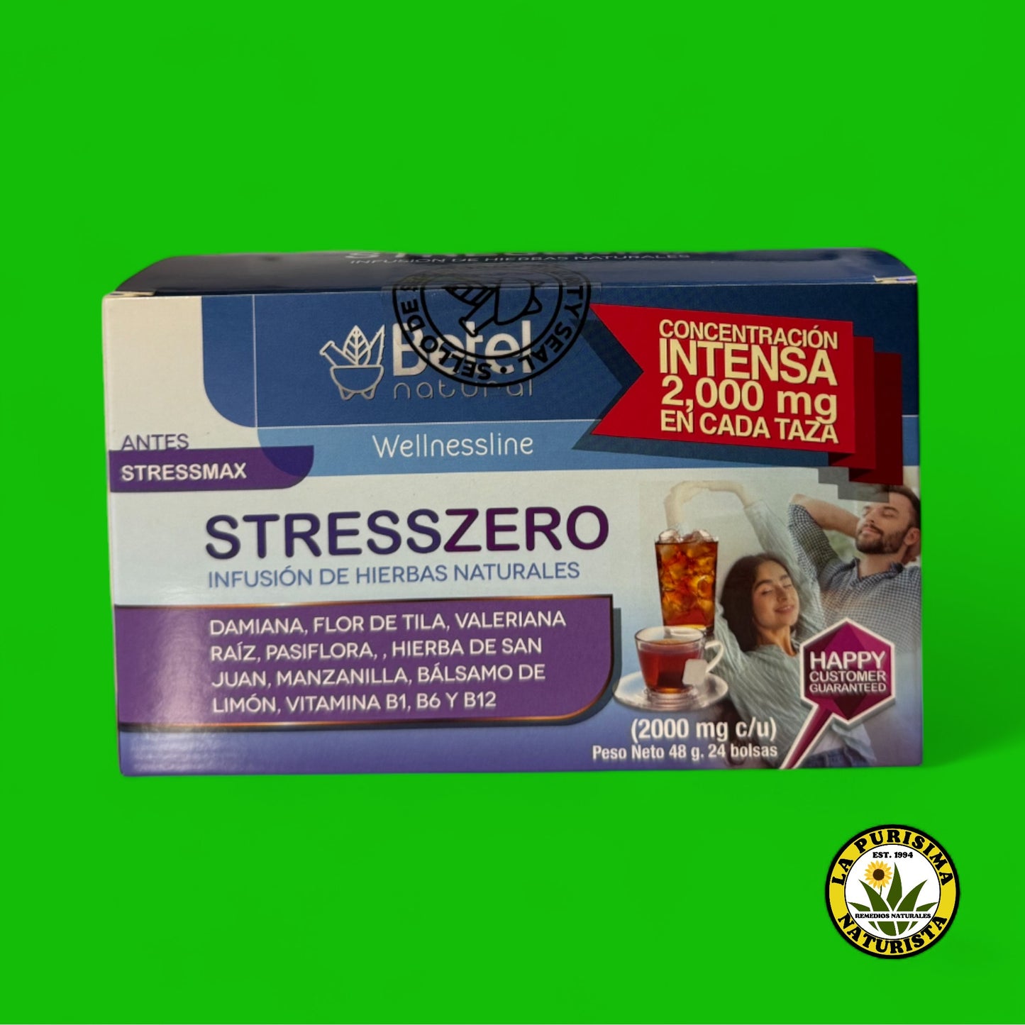 STRESSZERO INFUSION DE HIERBAS NATURALES 24 BOLSITAS DE TE