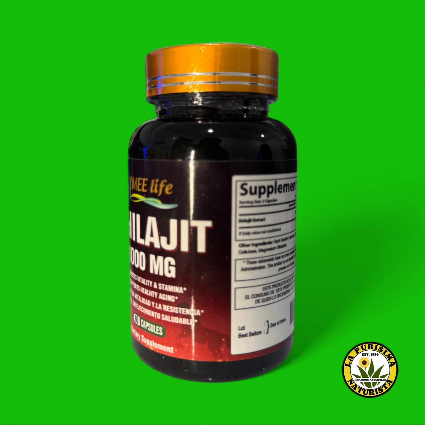 SHILAJIT 1000 MG (PROMUEVE LA VITALIDAD Y RESISTENCIA (60 CAPSULAS)