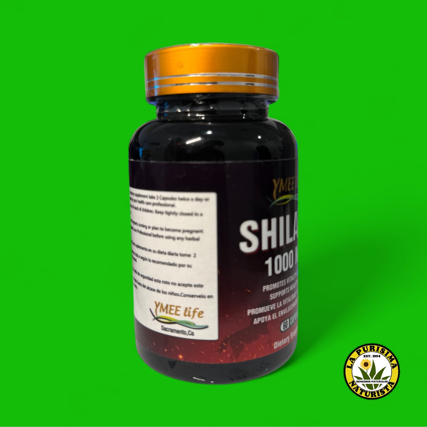 SHILAJIT 1000 MG (PROMUEVE LA VITALIDAD Y RESISTENCIA (60 CAPSULAS)