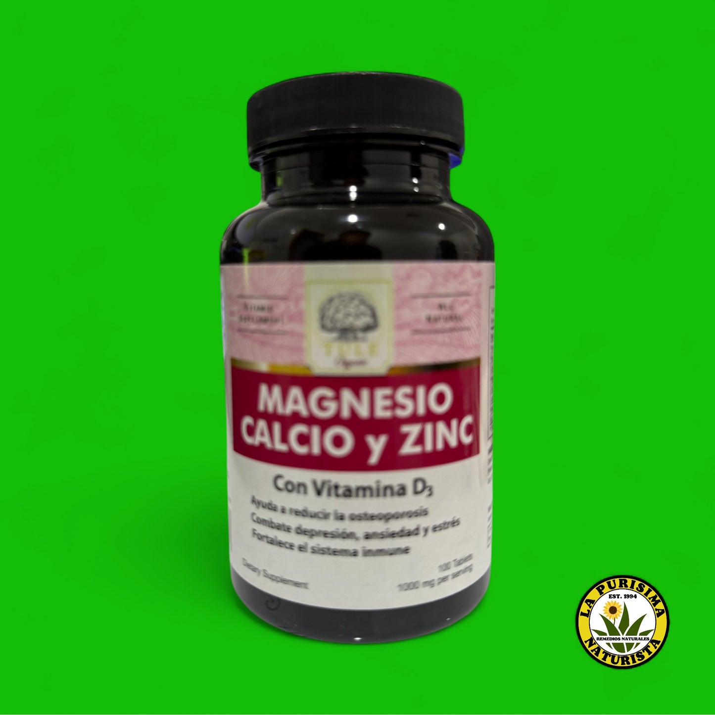 MAGNESIO CALCIO Y ZINC (MULTIBENEFICIOS) 100 TABLETS 1000 MG PER SERVING