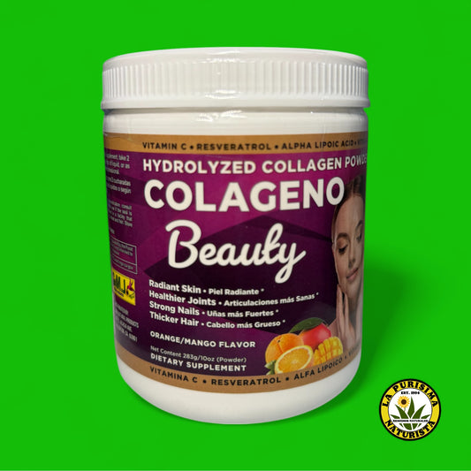 COLAGENO HIDROLIZADO EN POLVO "BEAUTY" NARANJA/MANGO 283 G / 10 OZ.