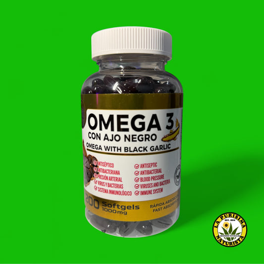 OMEGA 3 CON AJO NEGRO 200 SOFTGELS DE 1000 MG